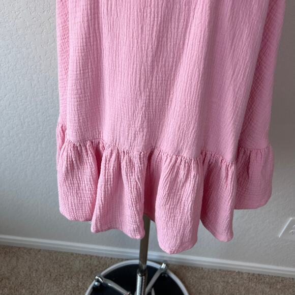 Mable Pink Tiered Sleeveless Mini Dress size Small Shoujo Coquette Strappy - Picture 7 of 9